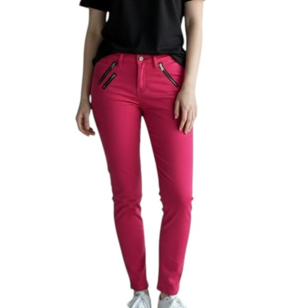Khakis by GAP Super Skinny Low Rise Red Jeans Size 6 Zip Pockets Stretch Pants
